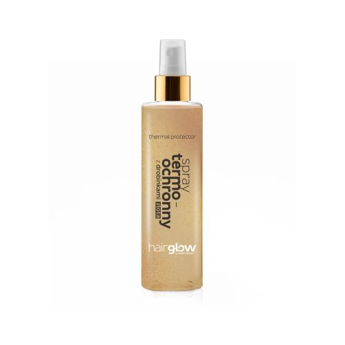  HairGlow heat protection spray with gold particles makes combing easier, 200 ml