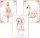  Set of 3 A3 Posters Ballerina Ballet Initials Baby Names