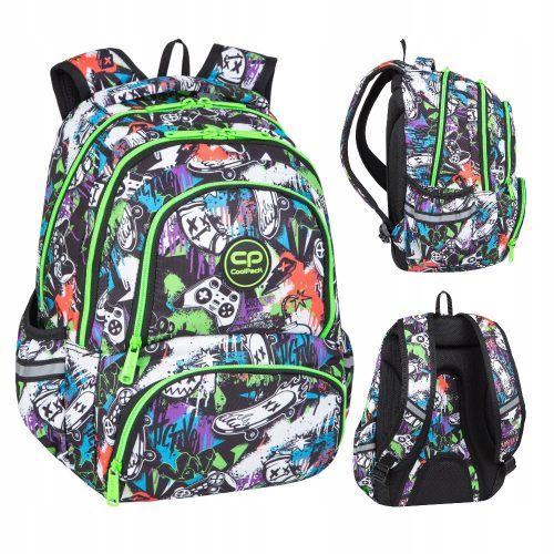  CoolPack multi-compartment school backpack, multi-coloured, 24 years