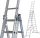  Krause aluminum ladder 3 x 11 up to 150 kg