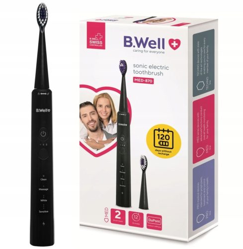  B.WELL MED-870 Sonic Electric Toothbrush Black