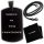  SET Black dog tag with ENGRAVING + black chain 55cm