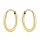  GOLD EARRINGS Women's HOOPS pr. 333 HOOPS 10mm Creoles RING 8k