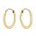  GOLD EARRINGS Women's HOOPS pr. 333 HOOPS 10mm Creoles RING 8k