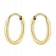  GOLD EARRINGS Women's HOOPS pr. 333 HOOPS 10mm Creoles RING 8k