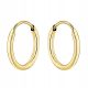  GOLD EARRINGS Women's HOOPS pr. 333 HOOPS 10mm Creoles RING 8k