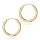  GOLD HOOP EARRINGS 12mm pr. 585 CIRCLE RING 14k