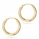  GOLD HOOP EARRINGS 12mm pr. 585 CIRCLE RING 14k