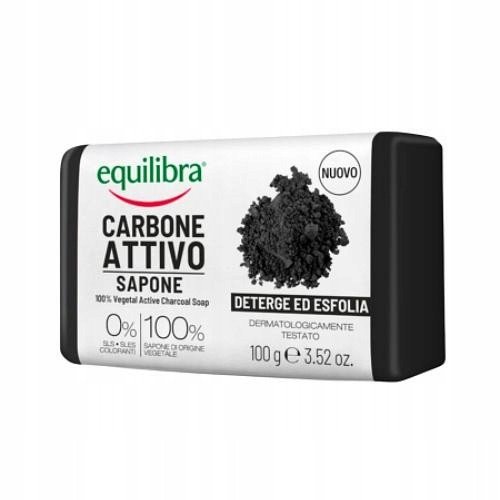  EQUILIBRA Cleansing soap 100% plant-based, with activated carbon, 100g