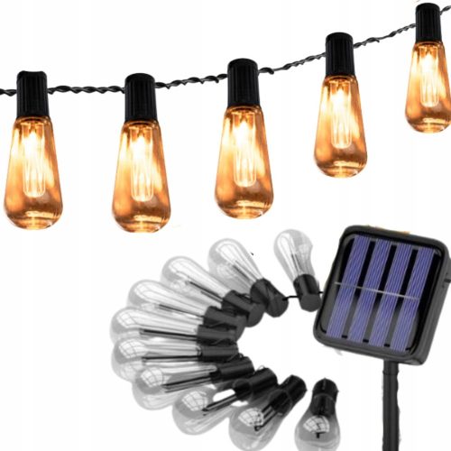  Solar lamp, black, 7 cm, 20 pcs.