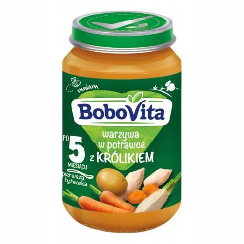  BoboVita Dinner Vegetables in stew with rabbit after 5 months 190 g from 5 months 190 g rabbit