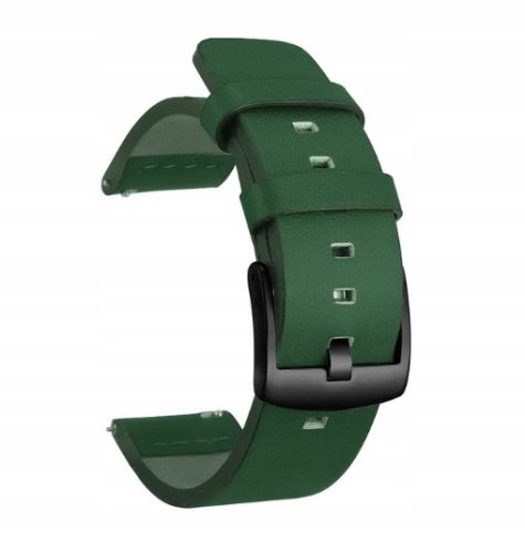  THICK LEATHER STRAP, GENUINE LEATHER 20MM + TELESCOPES - GREEN