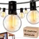  Garland 1500 cm Net + 2× E27 LED FILAMENT BULB 1W For Edison Garland