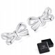  K591 Silver bow earrings for girls silver 925 studs