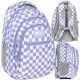  School Backpack with Multiple Compartments Backup White, Purple, Grey and Silver 26 l