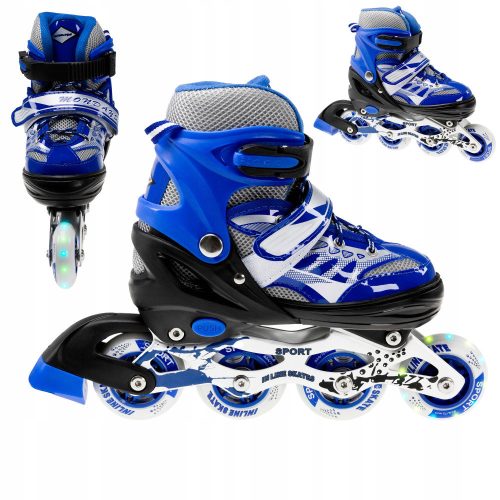  ROLLERS EN LIGNE ROUES RÉGLABLES BLEU 34-37 ROUE LED