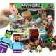  Minecraft BLOCKS LARGE FARM VILLAGE, BASE, 7 FIGURES, up to 776 pieces + LED