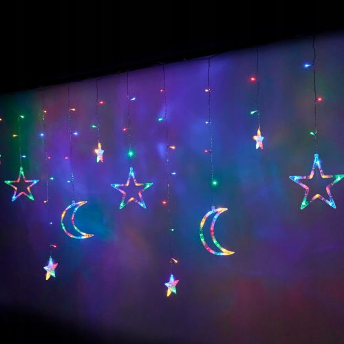  LED curtain lamps moon stars 2.5m 138LED mul