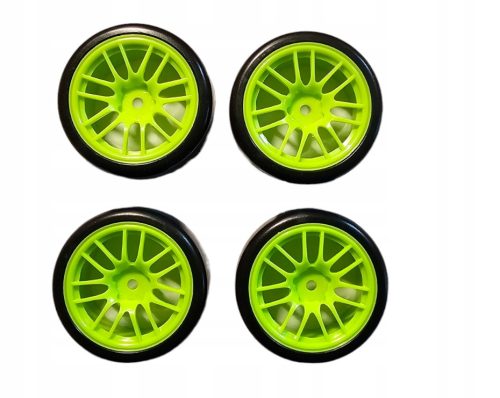  WHEELS 1/10 HEX12MM DRIFT ON ROAD GREEN HSP RC 200-6 JAKAR