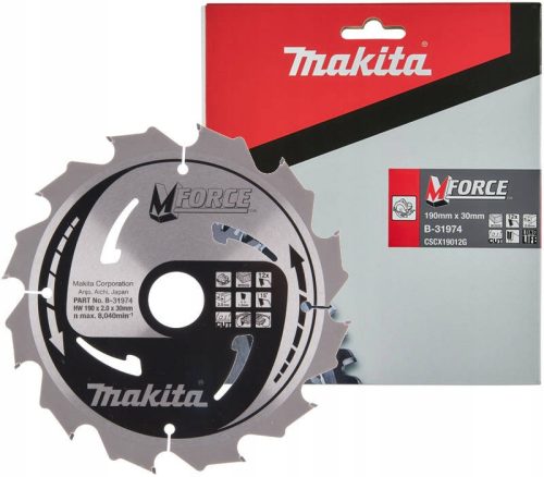  Makita B-31974 wood cutting disc 190x30mm 12z