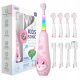  Sonic toothbrush for children, magnetic charging, colorful LED