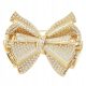  PINETS Phenomenal BOW Brooch, elegant, 14K gold-plated, with cubic zirconia