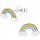  RAINBOW SILVER EARRINGS FOR GIRLS 925 SILVER STUDS