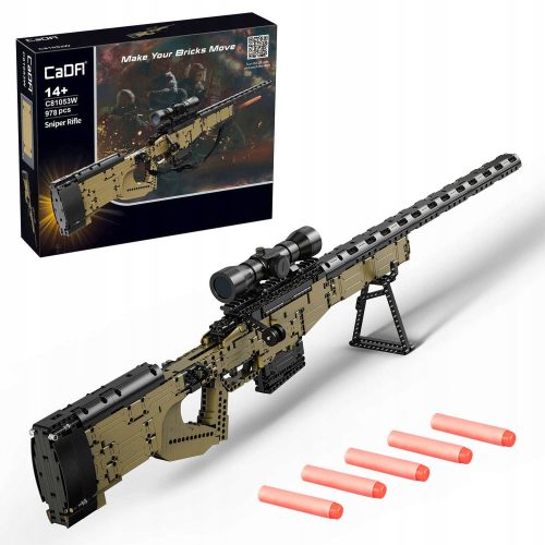  Cada Make Your Bricks Move C81053W Sniper Rifle Blocks 978 Pieces.