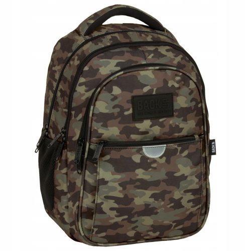 Kids' 3-Compartment Camo Khaki School Backpack for Boys by BackUP