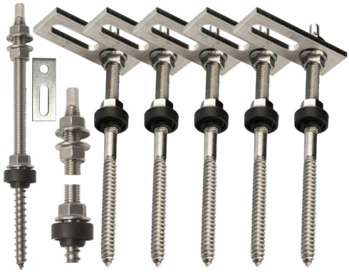  DOUBLE-THREADED SCREW WITH PHOTOVOLTAIC ADAPTER M10X200 set of 6 elements - 1 pc.