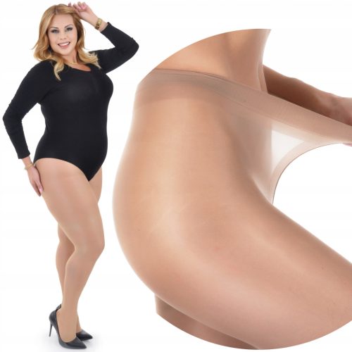  PLUS SIZE T-BAND tights without panties 20den thin elegant phenome