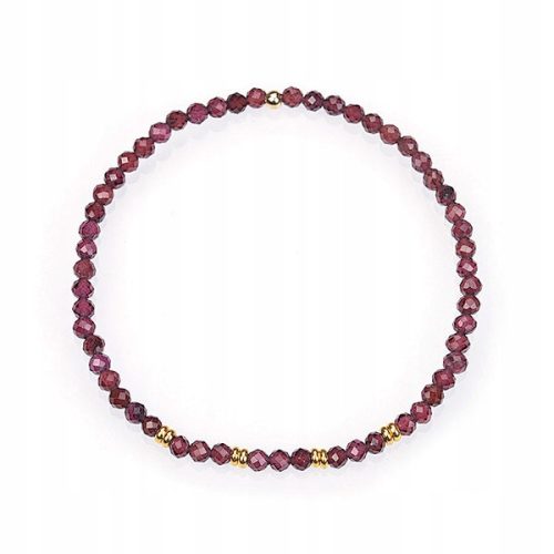  Bracelet Stone Garnet Cut Balls 2.5 mm