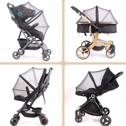 MOSQUITO NET AGAINST MOSQUITO NET FOR STROLLER WITH GONDOLA 3 IN 1 WITH ZIPPER