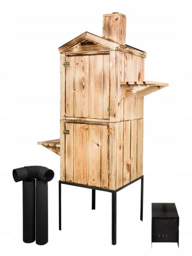  Garden SMOKEHOUSE with external fireplace fired complete set 180x60x60