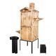  Garden SMOKEHOUSE with external fireplace fired complete set 180x60x60