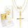  Gold Chain 585 Cross Communion Baptism Engraving