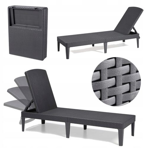  Allibert Jaipur lounger, grey plastic