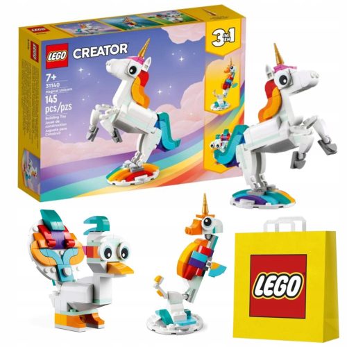  LEGO Creator 3 in 1 31140 Magical Unicorn + LEGO Paper Bag