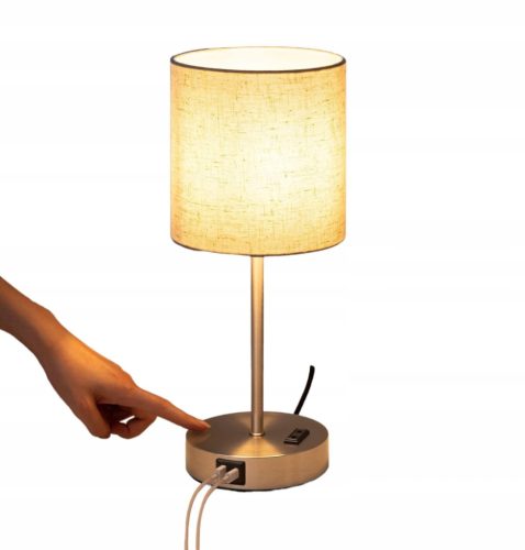  EDISHINE bedside lamp in beige and brown