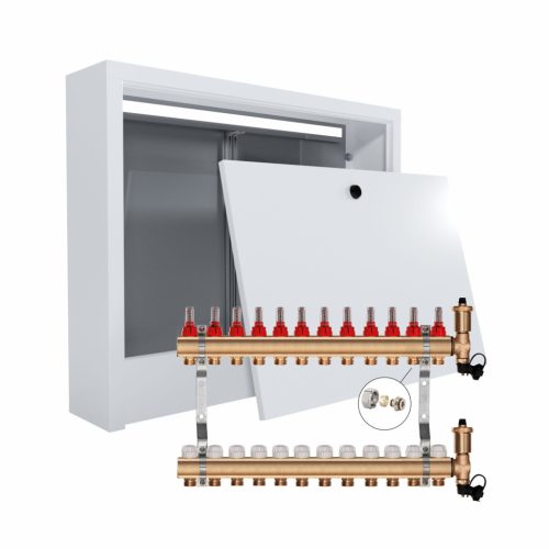  Underfloor heating distributor 12 + CONNECTORS + surface-mounted BOX