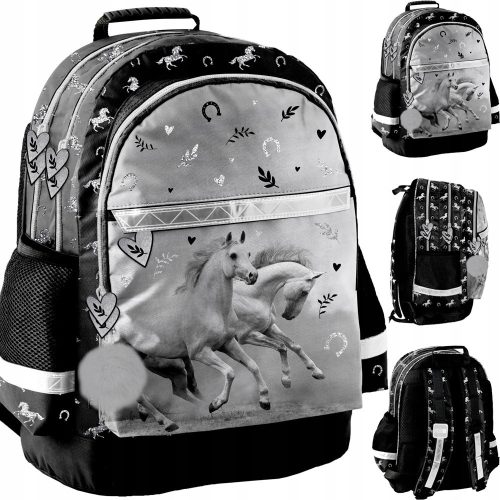  PASO SCHOOL BACKPACK, HORSES School bag, horses, grades 1-3