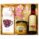  GIFT BASKET BOX GIFT TEA SYRUP HONEY FLOWERS