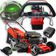  Greenso petrol lawn mower with basket, 150 cm³ capacity. Basket 55 l, cutting width 46 cm