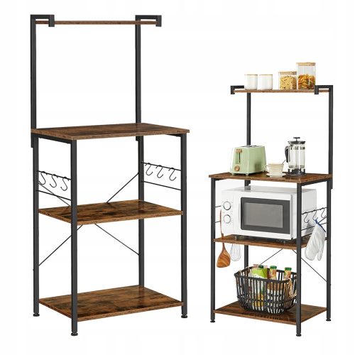  Armoire de cuisine Songmics 40 x 60 x 134 cm, couleur façade : noir