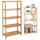  Songmics bathroom shelf, brown tones, 26 x 60 x 130 cm