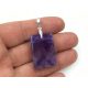  Pendant natural purple amethyst stone silver 925