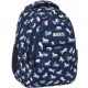  Backup School Backpack with Multiple Compartments, White, Shades of Blue, Multicolor, 26 Years