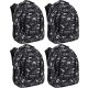 Kid's Dinosaur-Themed Ergonomic Backpack - Black, with Multiple Compartments