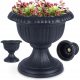  Vilde flowerpot 39 cm x 39 x 36 cm diameter 39 cm plastic in the colors grey and silver