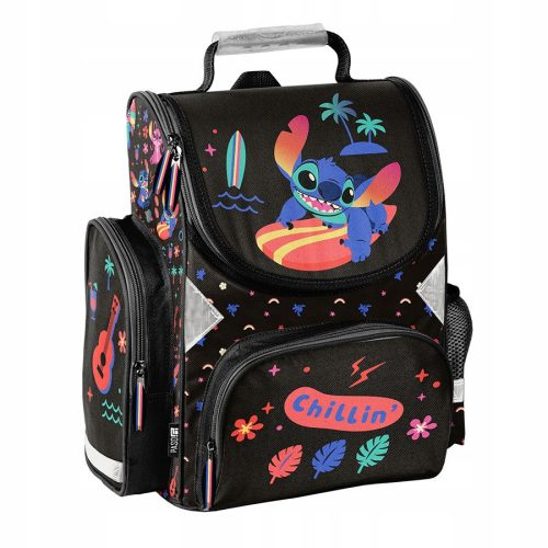  STITCH PASO SCHOOL BAG FOR GIRLS CLASS 1 2 3 BLACK DISNEY